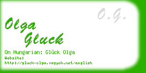 olga gluck business card