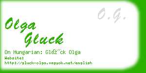 olga gluck business card